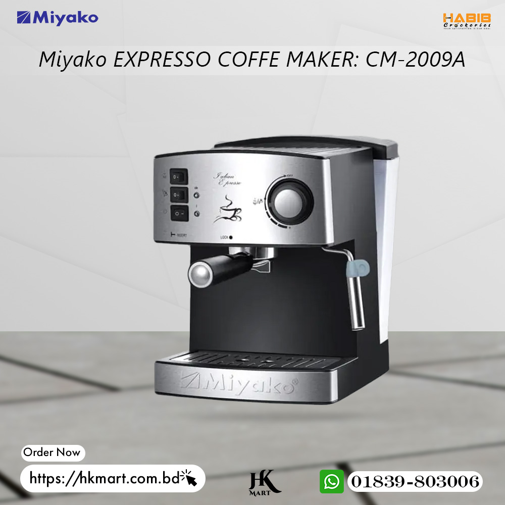 Miyako EXPRESSO COFFE MAKER: CM-2009A (1.5L) SS