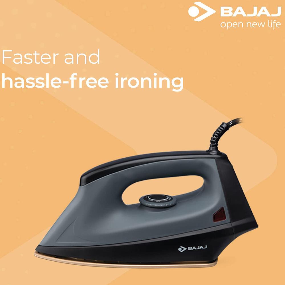 Bajaj Herculo 1100 Watts Dry Iron Black And Grey - Image 3
